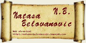 Nataša Belovanović vizit kartica